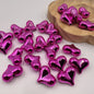UV Plating Heart Acrylic Beads 22mm Metallic Colorful 20pcs 16