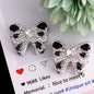 26mm Alloy Full Rhinestone Colorful Bow Ribbon Beads 2pcs 7