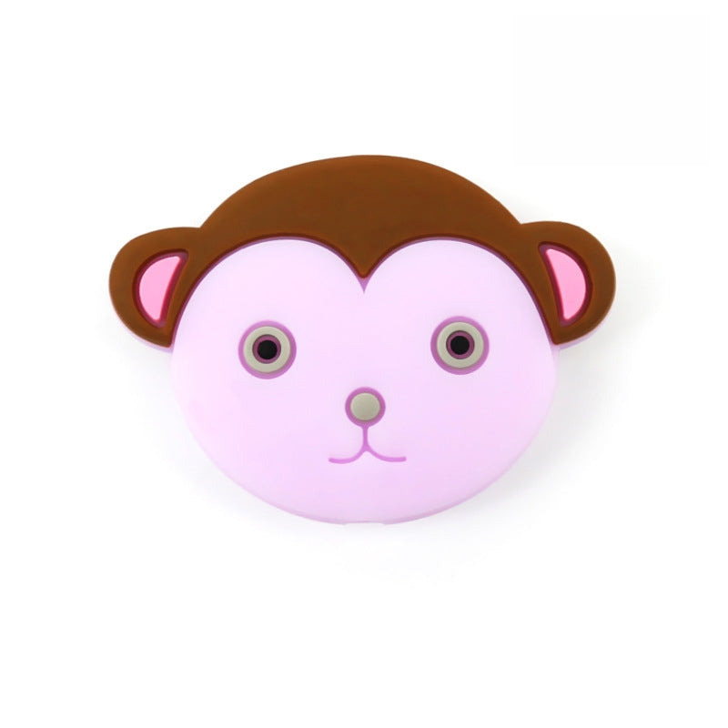 Silicone Focal Beads Monkey Face Rounded Ears 20pcs 11