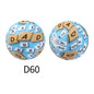 15mm Silicone Beads Rhombus Printed Design 50pcs 25