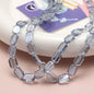 Electroplated Hexagon Glass Beads 10mm Transparent Iridescent 10pcs 7
