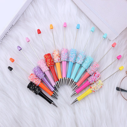 Beadable Pen with Creative Sequin Petal Decoration 2