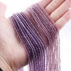 Transparent Disc Seed Glass Beads 2mm Glossy Blue Tones 360pcs 2 Strands 3