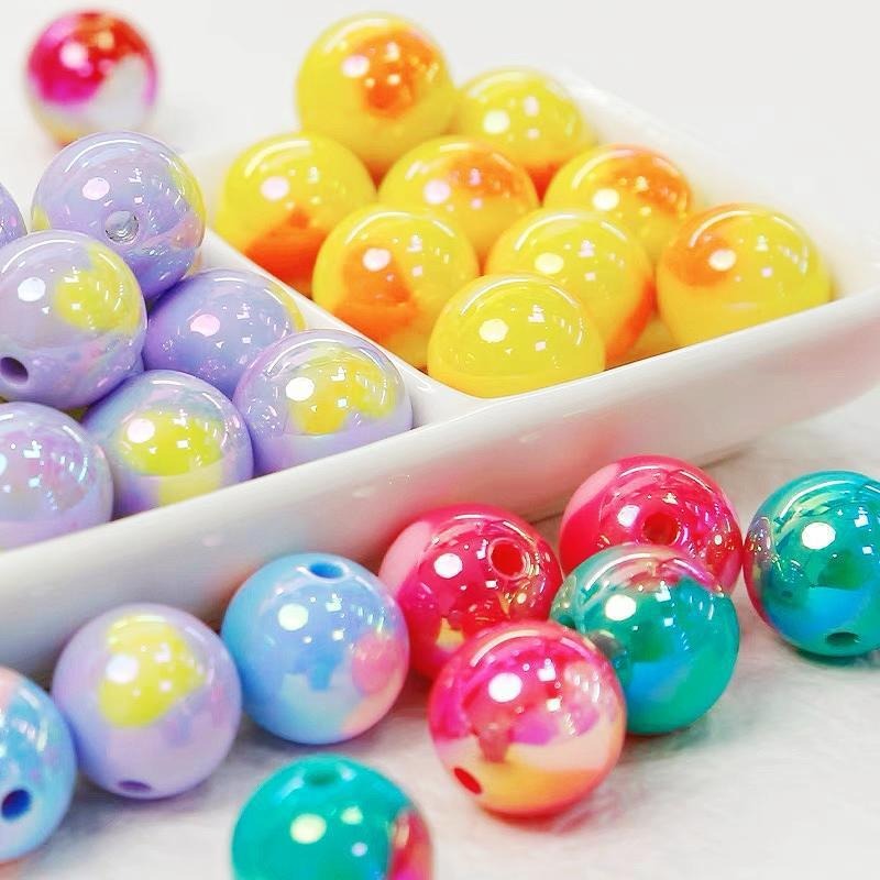 Cream Color Heart Acrylic Beads 16mm Glossy Finish 10pcs 2