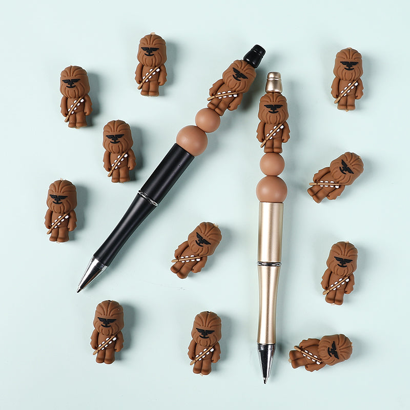 Silicone 3D Focal Beads Star Wars Chewbacca Detailed Fur Bandolier 20pcs 8