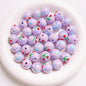 Hand-Painted Round Acrylic Beads 16mm Cartoon Design 5pcs 8
