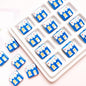 Christmas Square Acrylic Beads 16mm Gingerbread House Design 10pcs 11