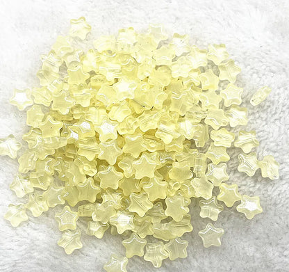 Pentagonal Star Glass Beads 8mm Transparent Pastel Colors 30pcs 5