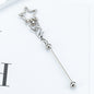 Beadable Metal Keychains Star-shaped