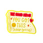Silicone Focal Beads Keep Going Motivational Text Card Shape 20pcs 8