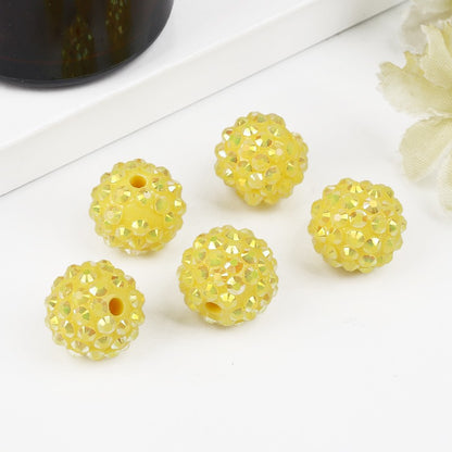 Bubblegum Ball Rhinestone Beads 12mm Multicolor Sparkle 50pcs 7
