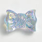 Transparent Bow Knot Acrylic Beads 14x26mm Iridescent 50pcs 8
