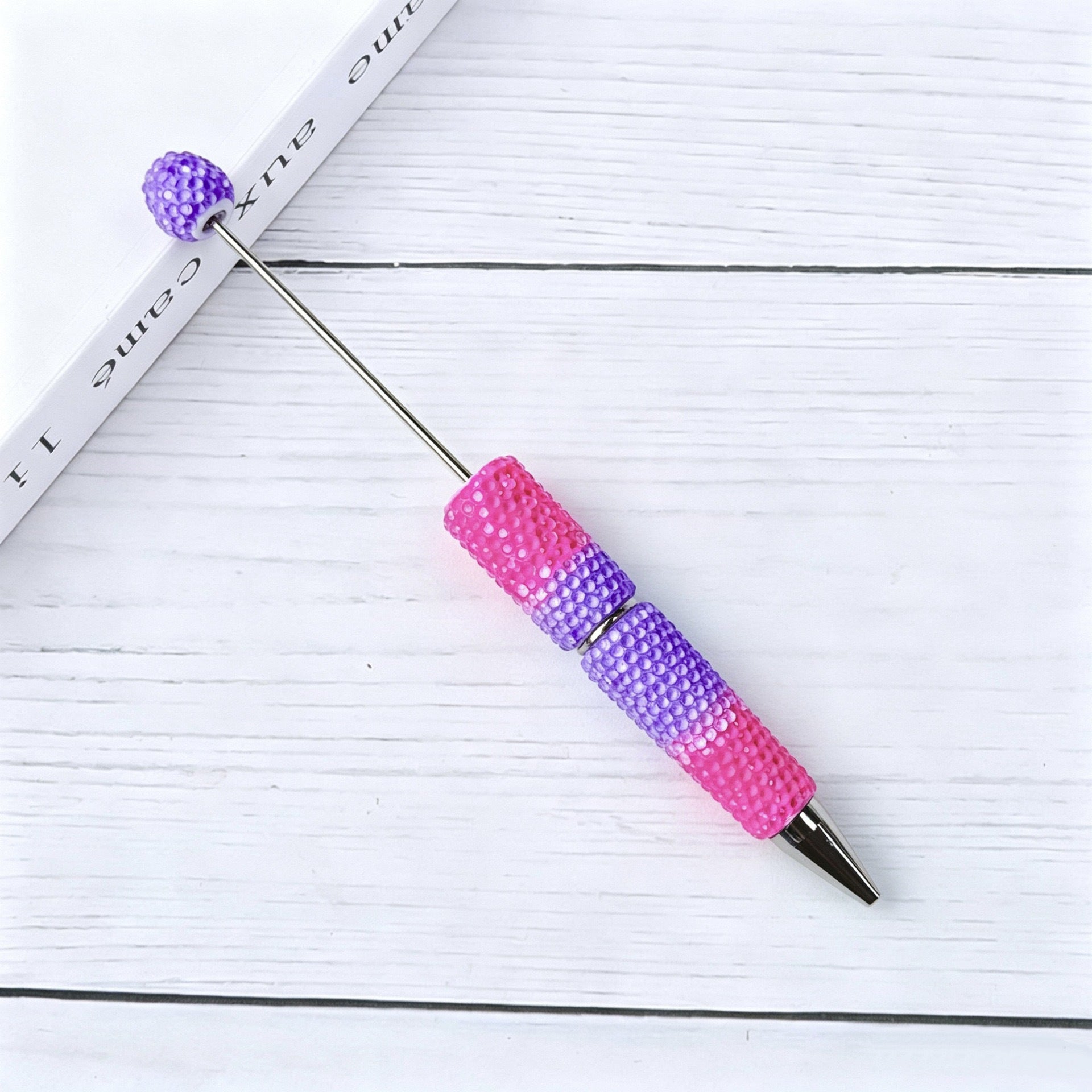 Gradient Candy Color Beadable Pen with Full Rhinestones 18