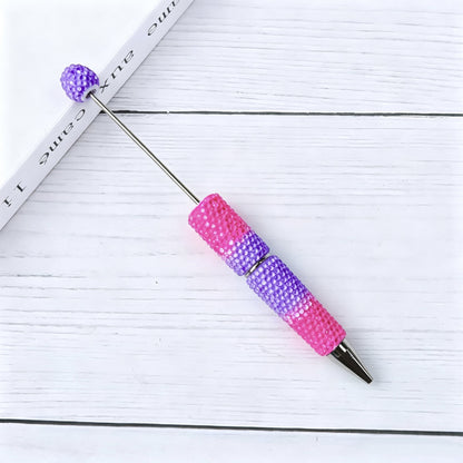 Gradient Candy Color Beadable Pen with Full Rhinestones 18