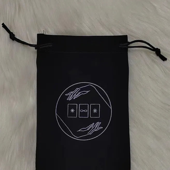 Tarot Card Velvet Drawstring Bags Celestial Esoteric Design 5pcs 18x11.5cm 4