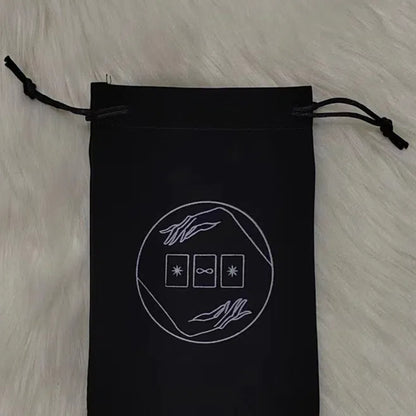 Tarot Card Velvet Drawstring Bags Celestial Esoteric Design 5pcs 18x11.5cm 4