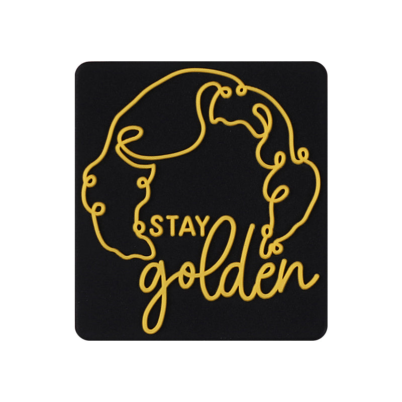 Silicone Focal Beads The Golden Girl Retro Black and Gold Designs 20pcs 12