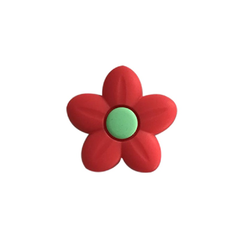 Silicone Focal Beads Flower Pastel Colors Center Dot 20pcs 2