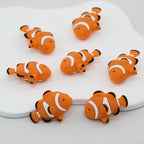 3D Clownfish Silicone Focal Beads Orange Fish Design 20 pcs