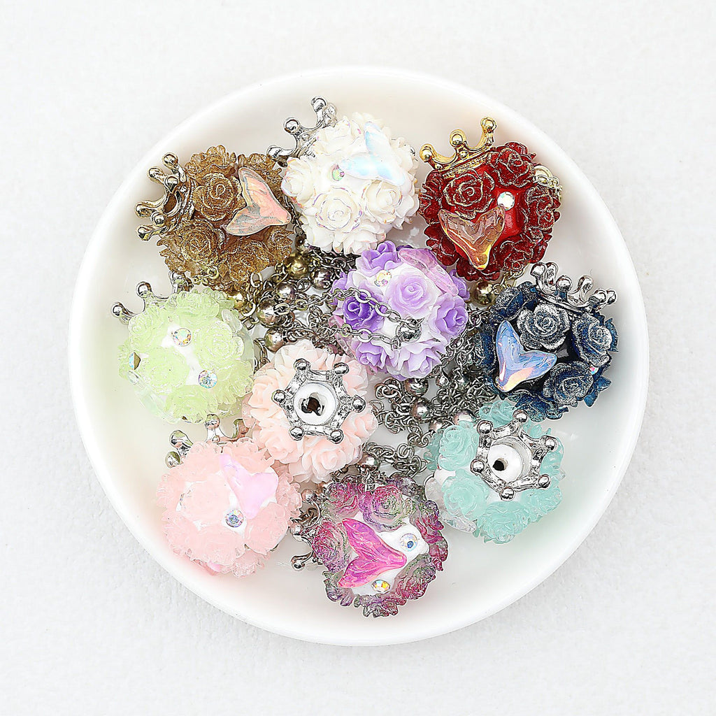 Mermaid Tail Polymer Clay  Beads Fancy 5pcs 22mm