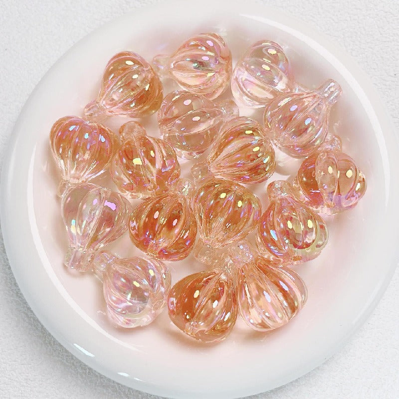 Transparent Hot Air Balloon Acrylic Beads 30x25mm Glossy Pastel 5pcs 8