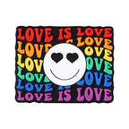 Silicone Focal Beads Rainbow Pride Bold Typography Hearts 20pcs 11