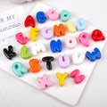 Colorful Acrylic Letter Beads 25x20mm for Jewelry Making 20pcs