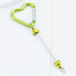 Beadable Metal Carabiners Heart-shaped With Bars