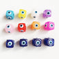 Evil Eye Resin Tube Beads 12mm Glossy Colorful 20pcs