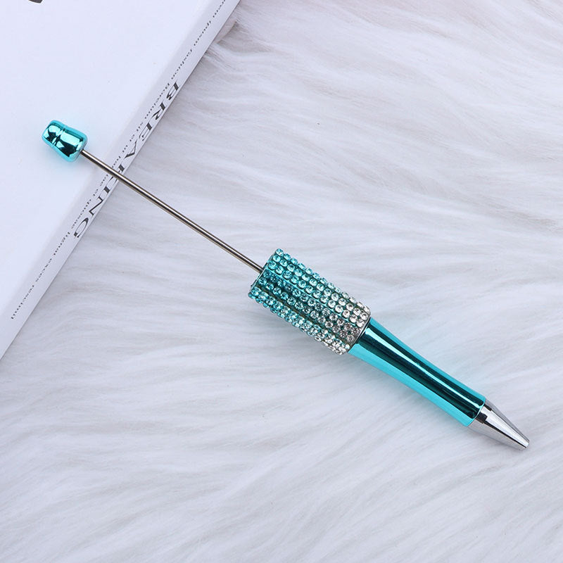Beadable Pen with Rhinestone Grip and Decorative Cap Multiple Colors 9