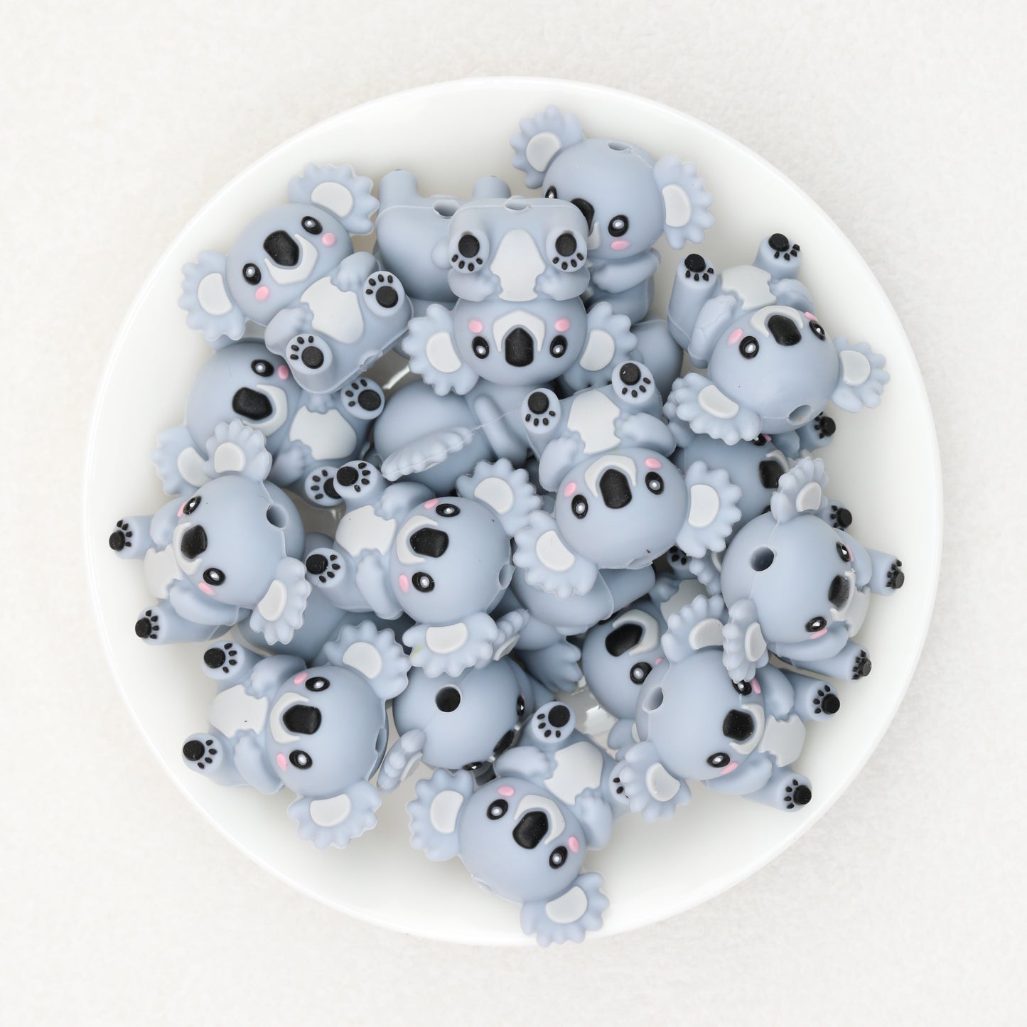 Cute 3D Koala Baby Silicone Focal Beads 20 Pcs 3