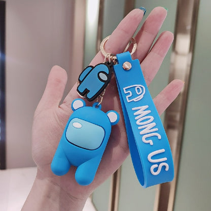 PVC Among Us Character Cartoon Keychain with Wrist Strap 4