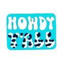 Silicone Focal Beads Howdy Yall Cow Print Lettering 20pcs 5