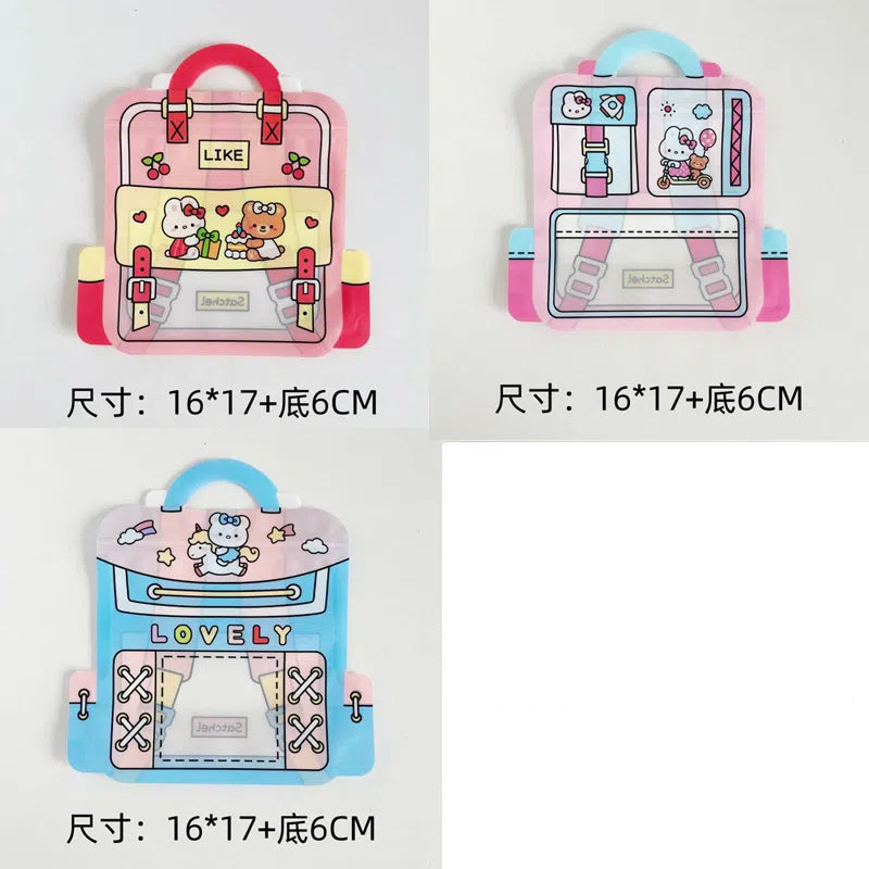 Zip Lock Bags Plastic Graffiti Bunny Bear Window 16x17cm 10pcs 6