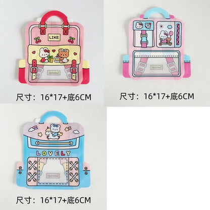Zip Lock Bags Plastic Graffiti Bunny Bear Window 16x17cm 10pcs 6
