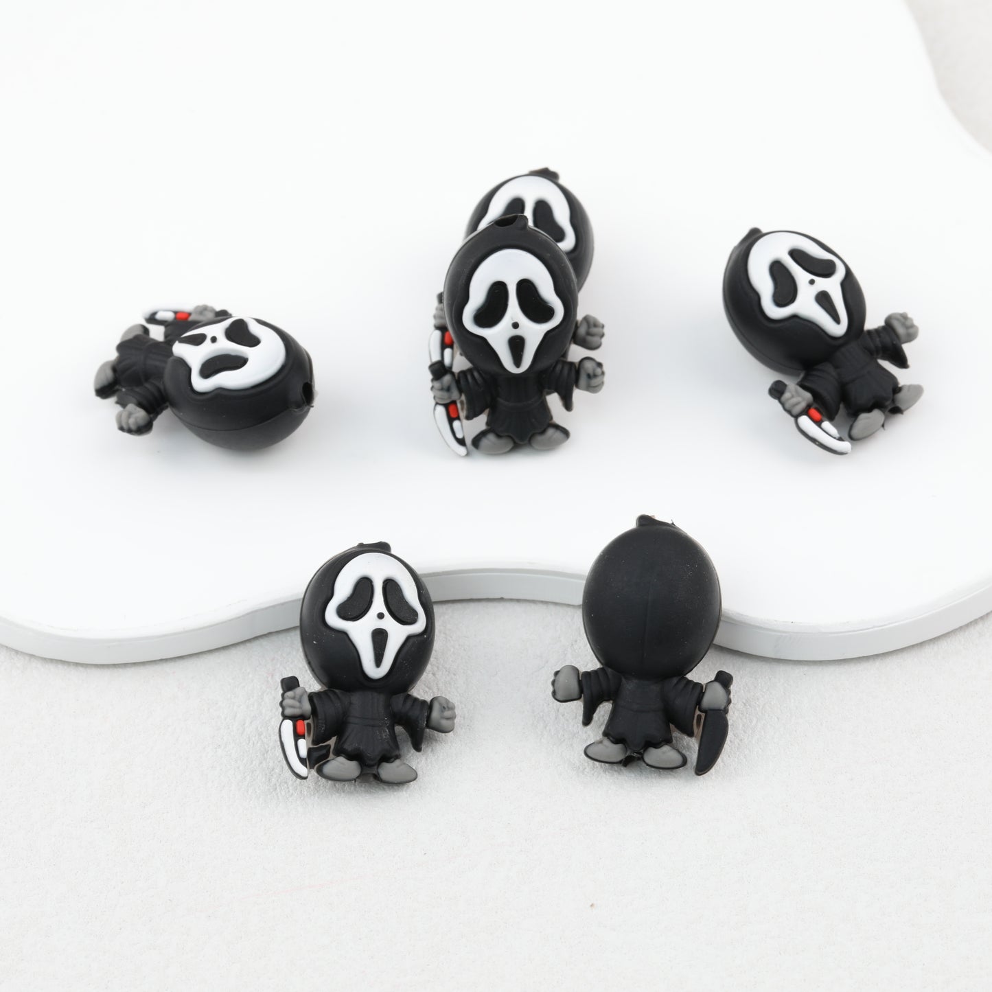 Silicone 3D Focal Beads Ghostface Front View Knife Accessory