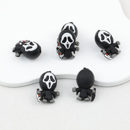 Silicone 3D Focal Beads Ghostface Front View Knife Accessory
