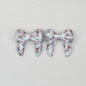 3D Printed Bow Shape Silicone Beads Colorful Pattern 10pcs - 8