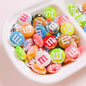 Glossy M Beans Acrylic Beads 14mm Colorful Candy 10pcs 19