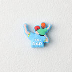 Silicone Focal Beads Dad and Child Best DAD Text 20pcs
