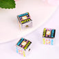 Cartoon Square Acrylic Beads 14-15.5mm Hello Kitty Printed 10pcs 4