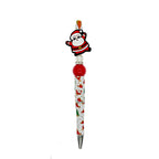 Silicone Focal Beads Christmas Santa Claus Raised Arms 20pcs 3