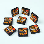Silicone Focal Beads Anxiety Mouse I'm Fine Text Design 1 Piece 4