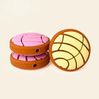 Silicone Focal Beads Bread Textured Pastel Top 20pcs