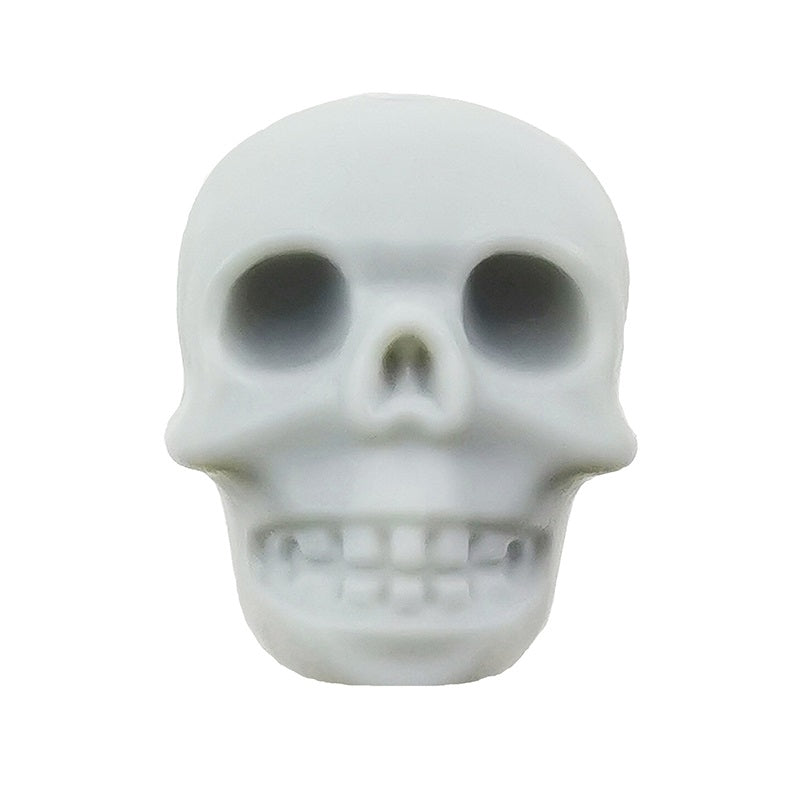 grey skull halloween focal bead