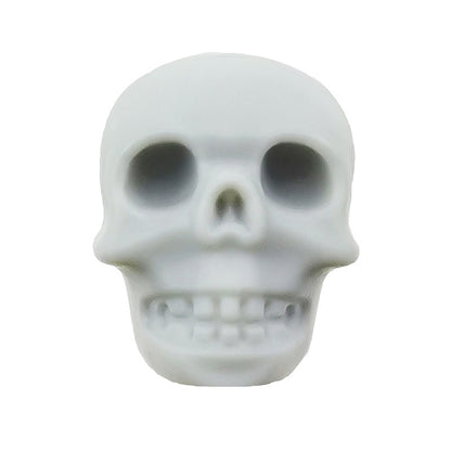 grey skull halloween focal bead