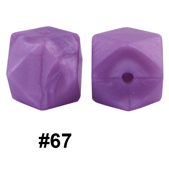 hexagon silicone beads 67