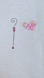 Beadable Hook Metallic Colorful Tips Swirl Shape 12.9cm